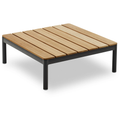 Thumbnail photo of Tradition Table H27, Teak, Aluminium / Dark Grey - Coffee Table Outdoor - Povl Eskildsen - Brown - Metal/Wood
