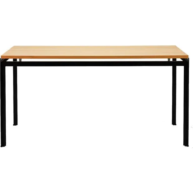 Photo of Pk52A - Desk - White Oiled Oak - Black Powder Coating - Wood Coloured - Metal/Wood