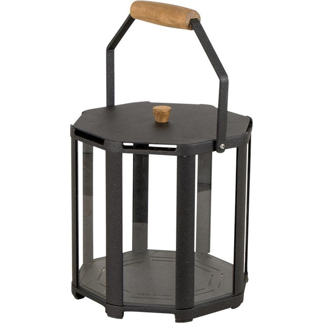 Photo of Lightlux Lantern M/teak - Lantern - Lava Grey, Aluminium