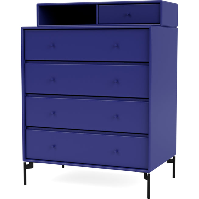 Photo of Keep Chest Of Drawers - Monarch / Black Legs - Chest of Drawers - Peter J. Lassen - Blue - Wood