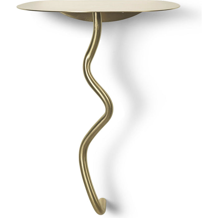 Photo of Curvature Wall Table - Sidebord - Brass - W30 X D25,1 X H43,5 Cm