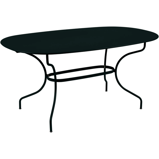 Photo of Opéra+ Oval Table 160 X 90, Liquorice - Outdoor Dining Table - Black - Metal