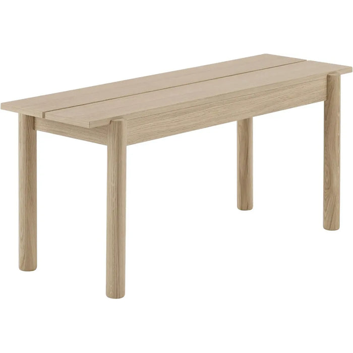 Photo of Linear Wood Bench 110 cm, Oak - Benches - Thomas Bentzen - Wood Coloured - Wood