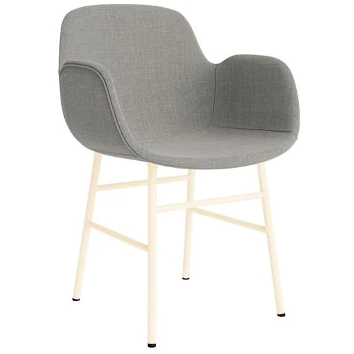 Photo of Form Armchair Full Upholstery Steel - Spisebordsstol - Cream Steel /