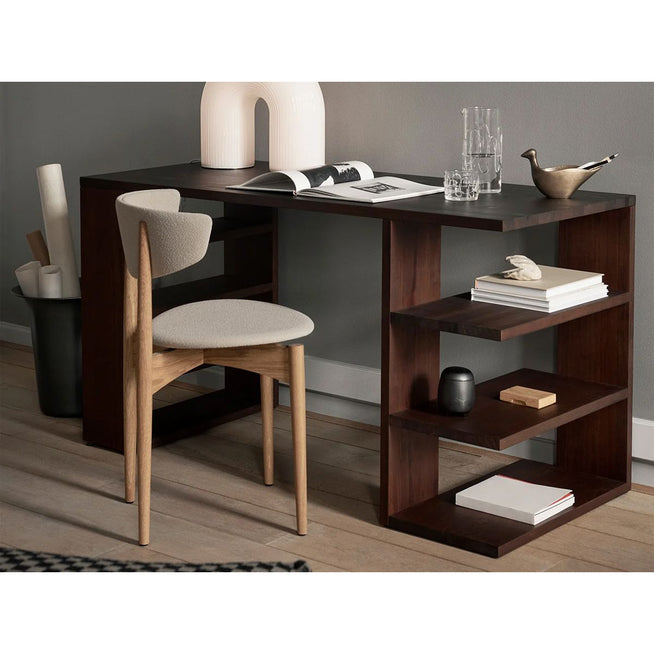 Photo of Edre Desk - Skrivebord - Edre Desk - Dark Stained Pine - W137 X D65 X H73.5 Cm