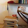 Thumbnail photo of Wiggle Stool - Sittpallar - Frank Gehry - Brun - Naturmaterial