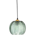 Thumbnail photo of Hanging lamp green glass with pattern