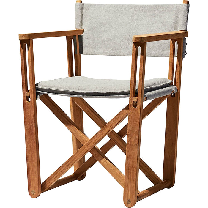 Photo of Kryss Lounge Chair, Teak, Light Grey Ashe Fabric - Lounge Chairs - Björn Hultén - Wood/Textile Material