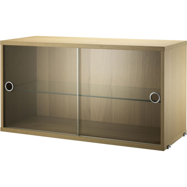 Photo of String Cabinet/Display Case Oak - Wall Shelves - Nils Strinning - Wood Coloured - Glass/Wood