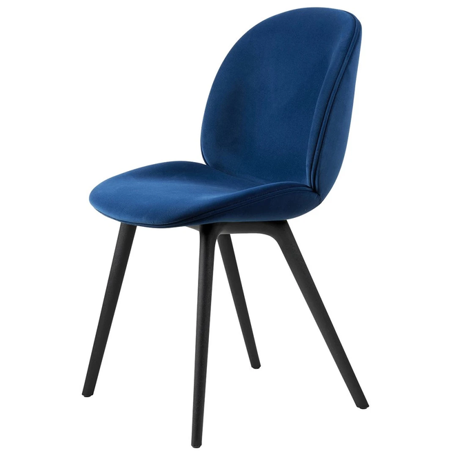 Photo of Beetle Dining Chair, Fully Upholstered, Plastic Base