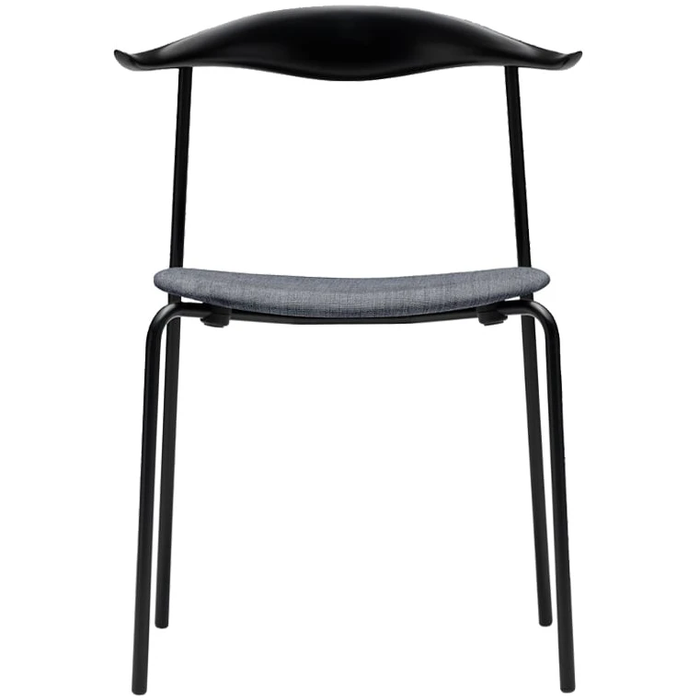 Photo of Ch88P Chair Fabric Fiord 151 Grey, Back Black Lacquered