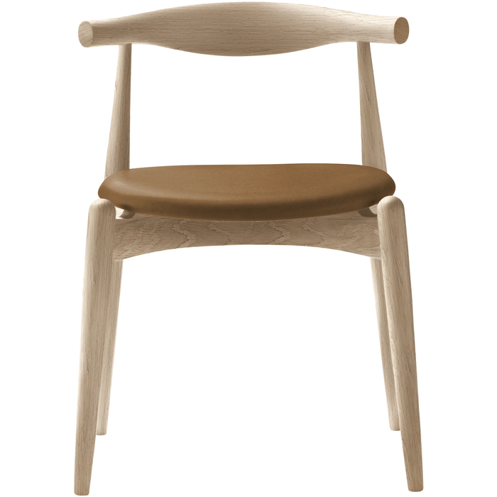Photo of Carl Hansen - Ch20, White Oiled Oak, Leather Group A Loke - 7050 - Dining Chairs - Hans J. Wegner - Wood
