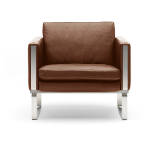 Photo of Ch101 Armchair Sif 92 Leather-Stainless Steel