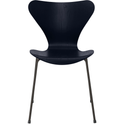 3107 Seven, Coloured Ash, Venetian Red, Underframe Warm Graphite - Dining chairs - Arne Jacobsen - Red - Metal/wood