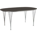 Thumbnail photo of W616 Superellipse, 100x170 cm, laminate, grey, chrome, height 72 cm - dining table - Arne Jacobsen,bruno mathsson,piet hein - grey - metal/wood