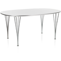 B613 Superellips, 120x180 Cm, Laminat, Vit, Krom - Matbord - Arne Jacobsen,bruno Mathsson,piet Hein - Vit - Metall/trä
