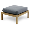 Virkelyst Pouf, Teak, Fossflakes Padding, Outdoor Textile / Ash - Utomhuspallar & Puffar - Says Who - Grå