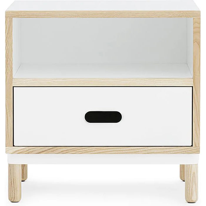 Photo of Kabino Bedside Table - Bedside Table - White - L: 50 x D: 41 x H: 50 cm