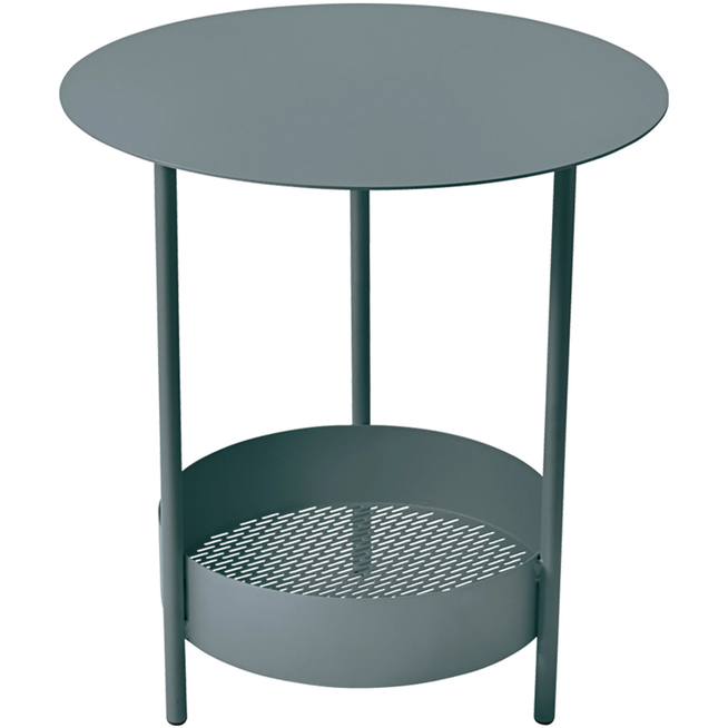 Photo of Salsa Pedestal Table, Storm Grey - Small Table & Side Table Outdoor - Goula / Figuera - Grey - Metal