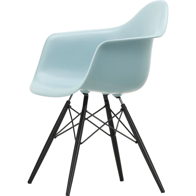 Photo of Eames Plastic Armchair DAW - 23 Ice Grey - Black Maple - Dining Chairs - Metal/wood/plastic
