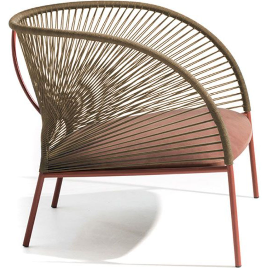 Yumi Armchair with Woven Back