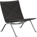 Thumbnail photo of Pk22, Leather, Aura Black Brown - Armchairs - Poul Kjærholm - Brown - Leather/metal