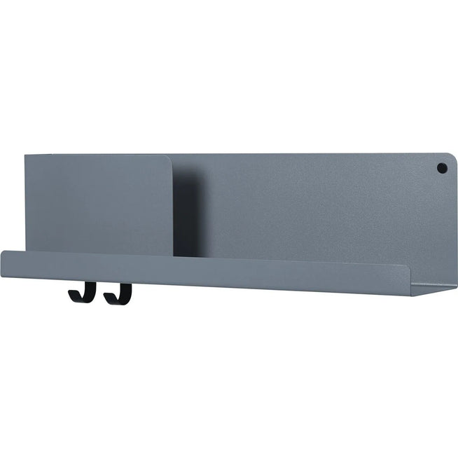 Photo of Folded Shelves Medium - Blue Grey - Wall Shelves - Metal