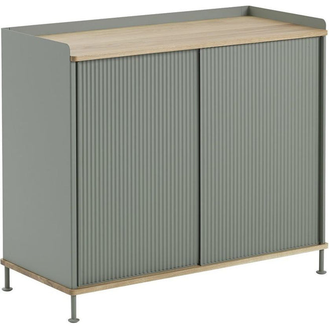 Photo of Enfold Sideboard Tall, Oak/dusty Green - Sideboards - Thomas Bentzen - Grön - Metall/trä