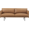 Outline Sofa 2-seater, Silk Leather Cognac - Soffor - Anderssen & Voll - Brun