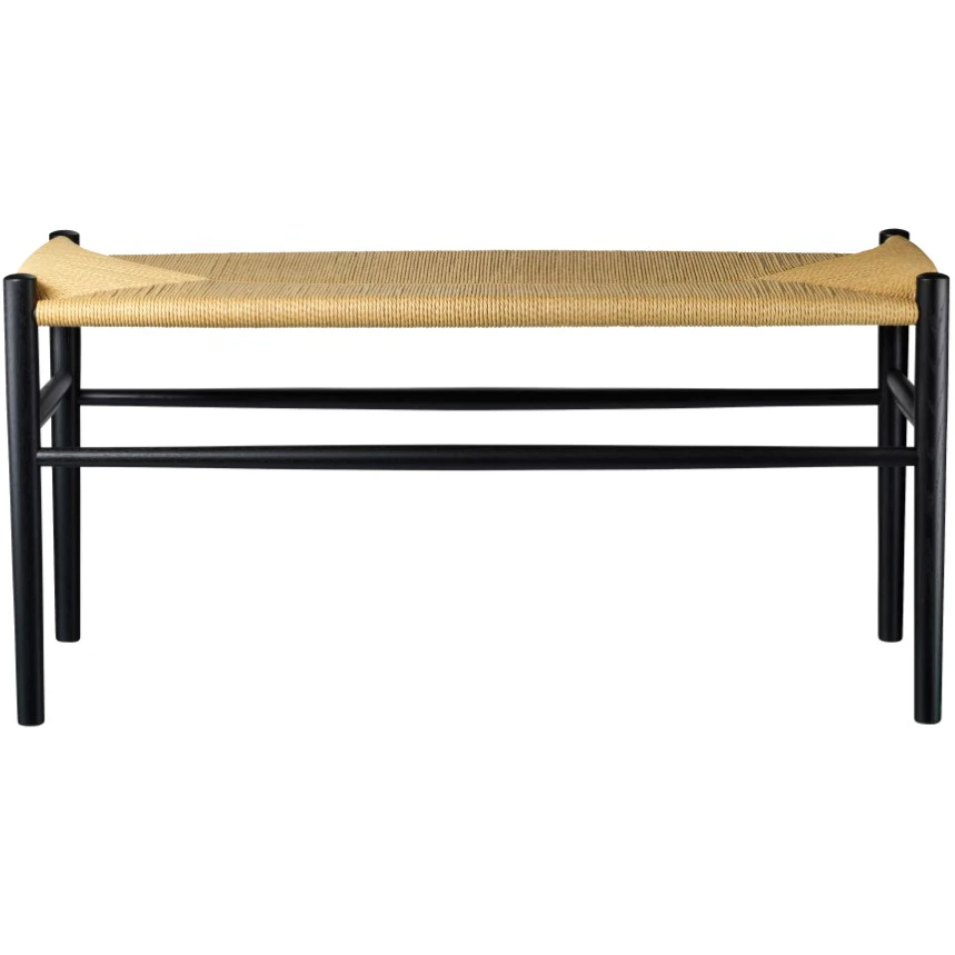 J163 Piano Bench Oak Black Painted-nature