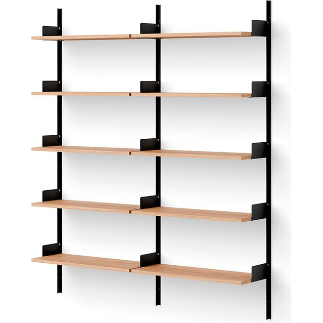Photo of New Works Library Shelf - Reolsystem - Oak / Black - H190 X W163.5 X D30.5 Cm