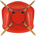 Eames Plastic Armchair Daw - 03 Poppy Red - Golden Maple - Matstolar - Charles & Ray Eames - Röd - Metall/trä/plast