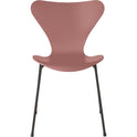 3107 Seven, Coloured Ash, Venetian Red, Underframe Warm Graphite - Dining chairs - Arne Jacobsen - Red - Metal/wood