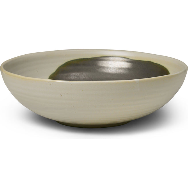 Photo of Omhu Bowl - Skål - Off-white/charcoal - Ø28 X H9 Cm