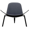 Thumbnail photo of Ch07 Armchair Fiord 171 Fabric-Black Lacquered Beech