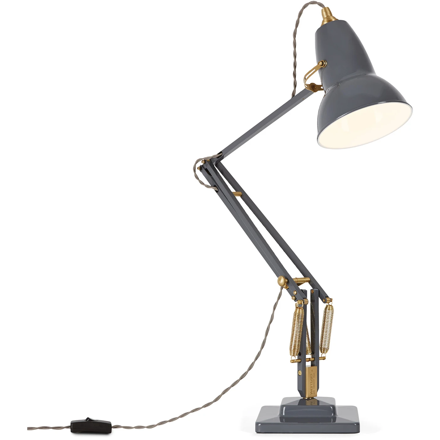 Original 1227 Brass Desk Lamp Elephant Grey - Bordslampor - George Carwardine - Grå