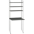 Thumbnail photo of String Floor Headboard 200, Black, 2-pack - Shelving - Nils Strinning - Black - Metal