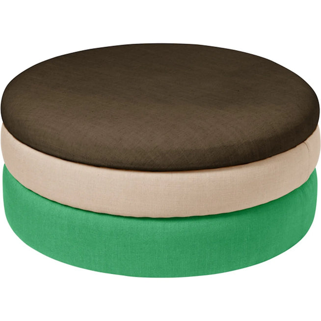 Photo of Pond Pouf Green/pink/coffee Ø68cm
