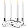Season Candleholder Mirror - Candlesticks & Candle Holders - Silver