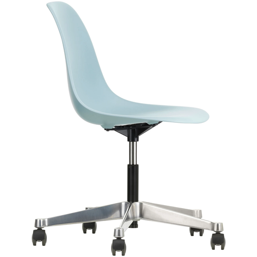 Photo of Eames Plastic Chair Pscc - 23 Ice Grey - Castors Hard - Skrivbordsstolar - Charles & Ray Eames - Grå