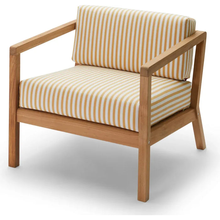 Photo of Virkelyst Chair, Teak, Fossflakes Padding, Outdoor Textile /