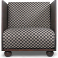 Thumbnail photo of Rum Lounge Chair - Loungestol - Rum Lounge Chair Check - Dark Stained/sand/black - W80 X D86 X H84 Cm