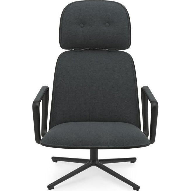 Photo of Pad Lounge Chair High Swivel Black Ash & Black Alu Tilt