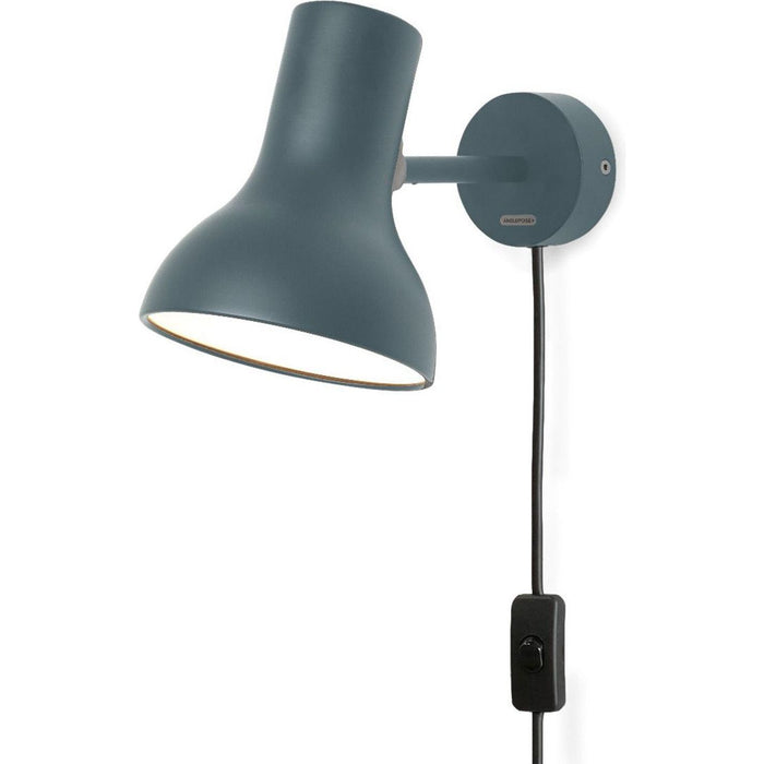 Photo of Type 75 Mini Wall Light Slate Grey With Cable - Bedside Lamps - Sir Kenneth Grange - Grey