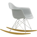 Eames Plastic Armchair Rar - 24 Light Grey - Chrome Base - Golden Maple - Matstolar - Charles & Ray Eames - Grå - Metall/trä/plast
