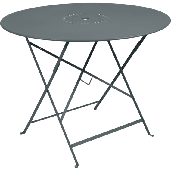 Photo of Floréal Table Ø96 - Storm Grey - Outdoor dining table - Grey - Metal