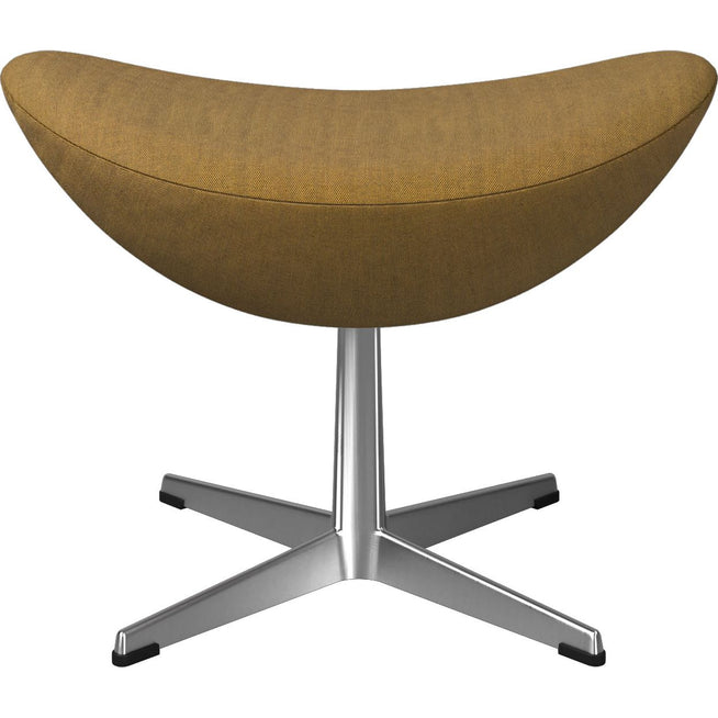Photo of 3127 Ägget Footstool, Re-wool 0448 Satin Polished Aluninium - Footstools - Arne Jacobsen - Metal/textile/synthetic