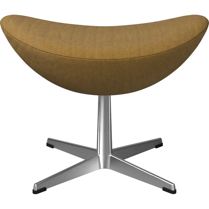Photo of 3127 Ägget Footstool, Re-wool 0448 Satin Polished Aluninium - Footstools - Arne Jacobsen - Metal/textile/synthetic