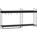 Thumbnail photo of String Wall Rack 75x30, Black, 2-pack - Shelving - Nils Strinning - Black - Metal