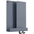 Thumbnail photo of Folded Shelves Xs, Blue Grey - Vägghyllor - Johan Van Hengel - Svart - Metall